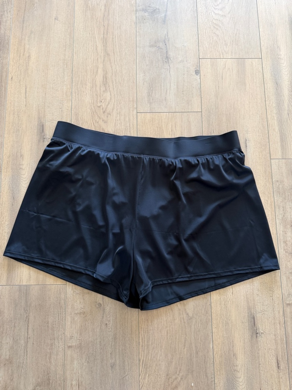 NEW Coldwater Creek Swim Shorts Built in Briefs Size 22W Black Resortwear Cruise